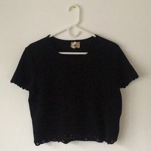 Scalloped Edge Crop Top
